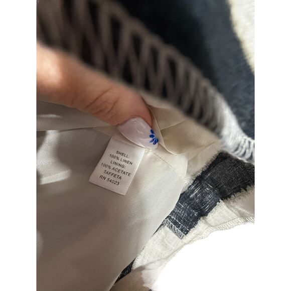 Banana Republic Black White Zebra Print Linen Dress Size 0 - Picture 7 of 8